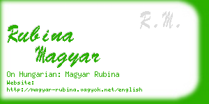 rubina magyar business card